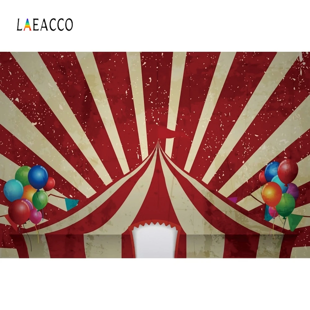 Фотофон Laeacco задний фон цирк для фотосъемки с полосками и звездами детский на