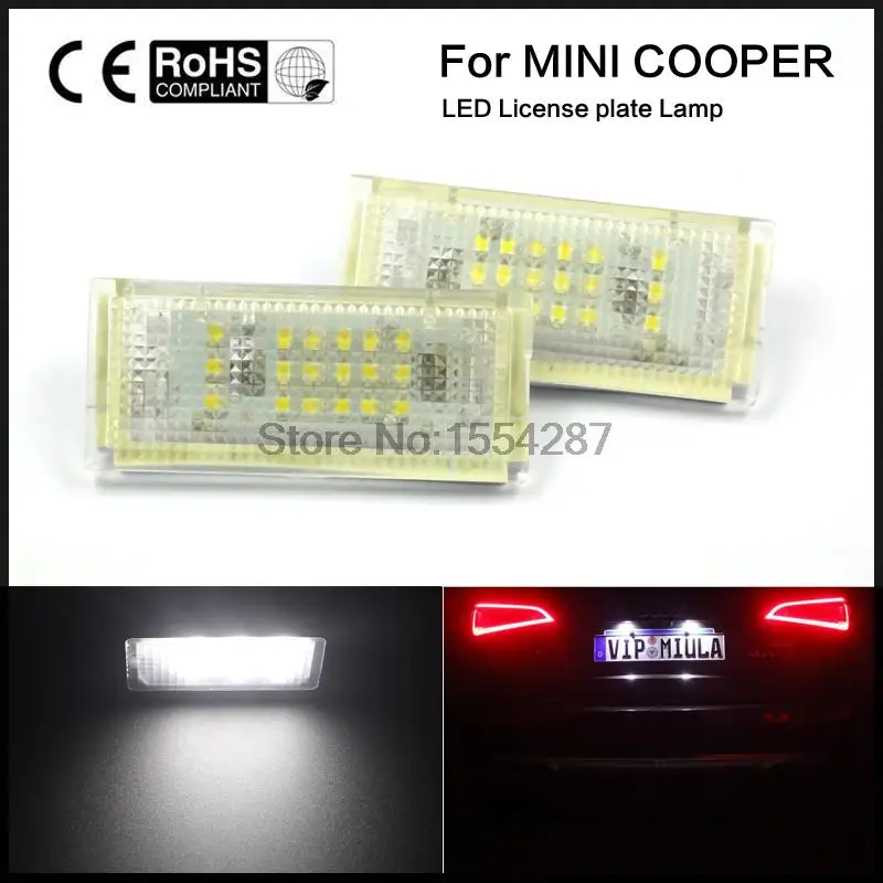 Хорошее Супер белое освещение номерного знака Лампа Подходит для BMW Mini Cooper R50 R52 R53