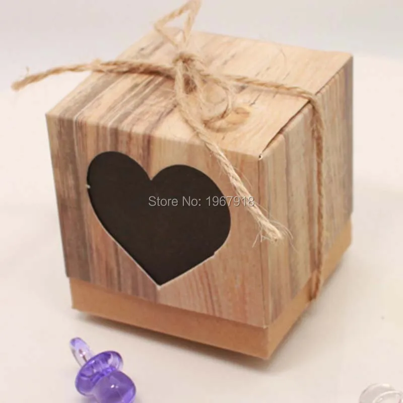 10 шт./лот коробки для свадебных сувениров коробка из крафт бумаги конфет бумажная