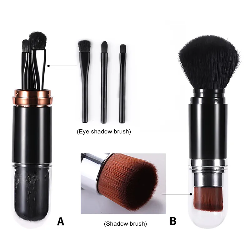 1pcs Double-headed Makeup Blush Lip Brush Eyeshadow Retractable Cosmetic Lipstick Gloss Make Up Brushes Cap Portable | Красота и