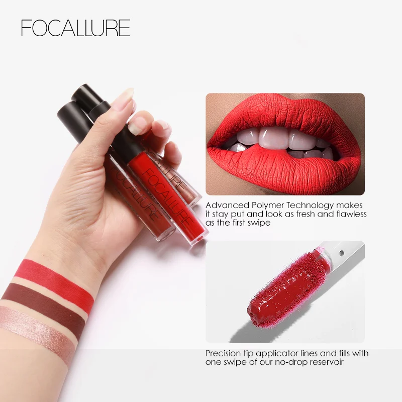 3 шт./компл. без коробки Матовый жидкий набор помады долговечный