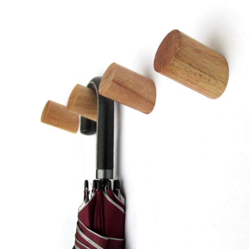 Твердый Дубовый деревянный настенный крючок колышек Прихожая пальто