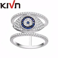 kivn fashion jewelry turkish blue eye cz cubic zirconia womens girls bridal wedding engagement rings mothers day birthday gifts