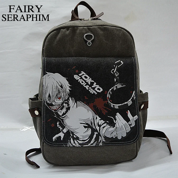 

Сказочный рюкзак SERAPHIM Tokyo Ghoul, детская мультяшная школьная сумка mochila для подростков, школьные сумки, Мужская холщовая Повседневная сумка