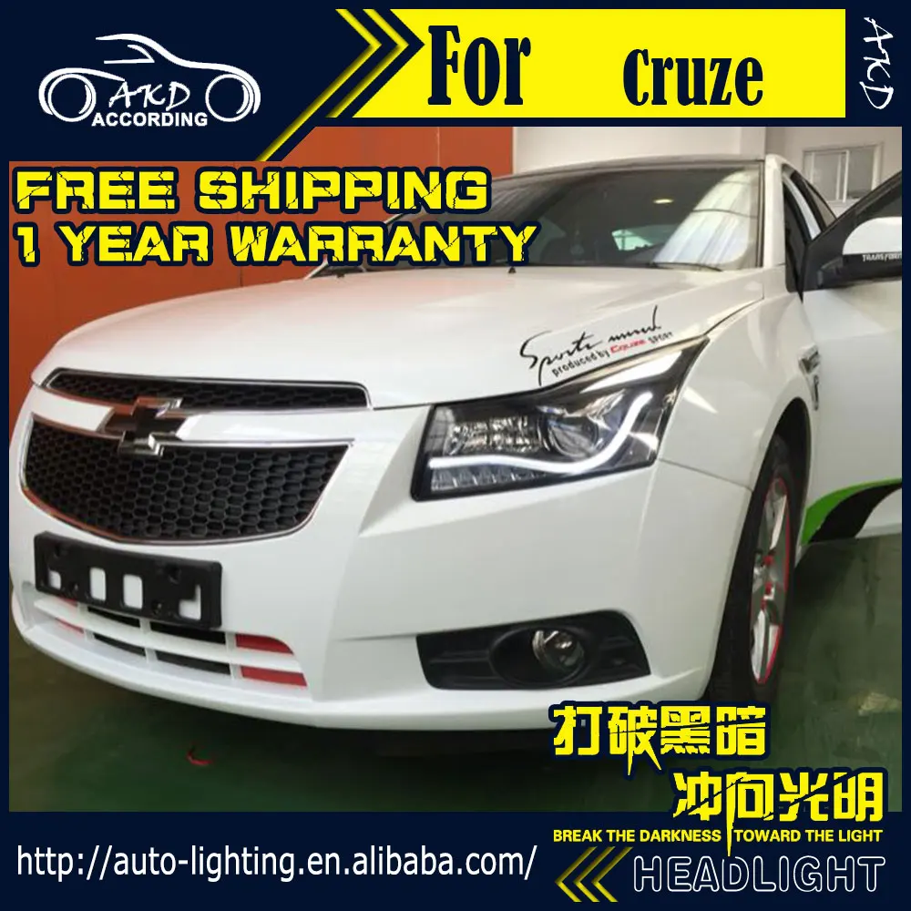 AKD автомобильный Стайлинг Головной фонарь для Chevrolet Cruze светодиодный фонарь 2009- Cruze светодиодные фары DRL D2H Hid сигнал поворота биксеноновый луч