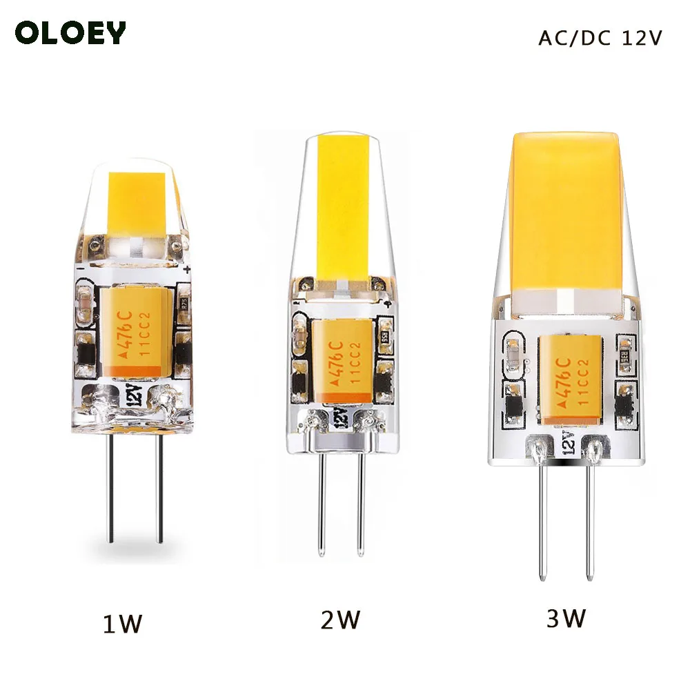 1 Вт 2 Вт 3 Вт G4 светодиодный COB лампочка 12 В AC DC светодиодный G4 светильник лампа 360 Угол луча заменить 10 Вт 20 Вт 30 Вт галогенная люстра-прожектор