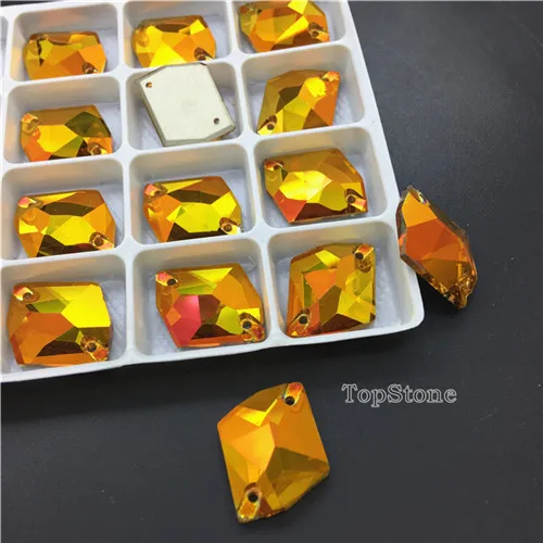 001AP Astral Pink TopStone K9 Стекло Кристалл 13x17 мм космический пришить Камень плоской задней Швейные бусины более Цвета смешивания - Цвет: 001AP Astral Pink