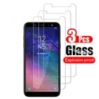 3 шт. протектор экрана из закаленного стекла для samsung Galaxy A6 A6 + Plus 2018 A6s защитная пленка 9 H против царапин стекло