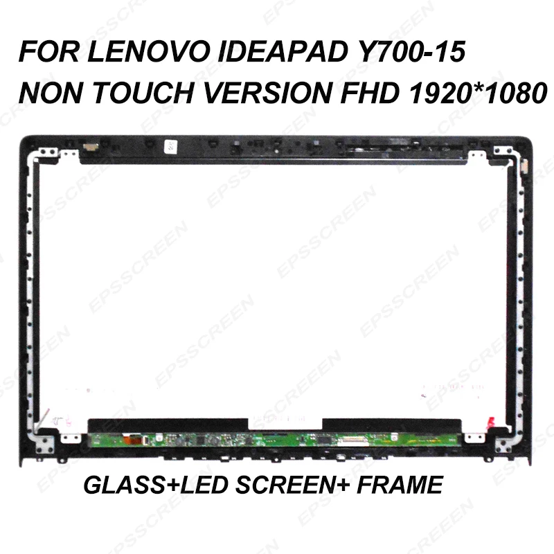 Для lenovo IdeaPad Y700-15ISK 15,6 FHD 1920*1080 светодиодный ЖК-экран+ Переднее стекло в сборе дисплей без касания