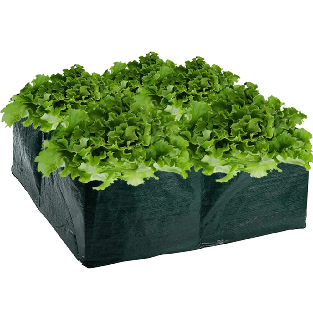 

60*60*25 см 4 сетки зеленый PE выращивать мешок завод мелкая тарелка сумка овощных теплиц, ящик для комнатных растений, огород; Сад инструменты
