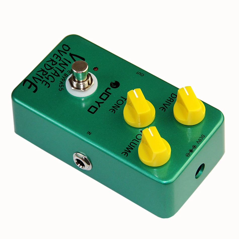 JOYO JF-01 электрическая педаль для бас-гитары винтажный Overdrive DC 9 В истинное обходное