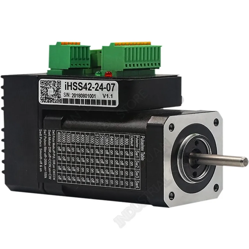 JMC Integrated NEMA17 42 мм 0.7нм 24VDC 1500 об/мин DSP Hybrid closed loop Motor Driver Encoder All in one easy Servo IHSS42 24