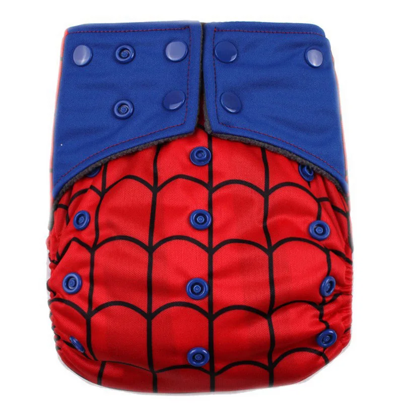 Зимние детские подгузники для новорожденного Человека паука моющиеся