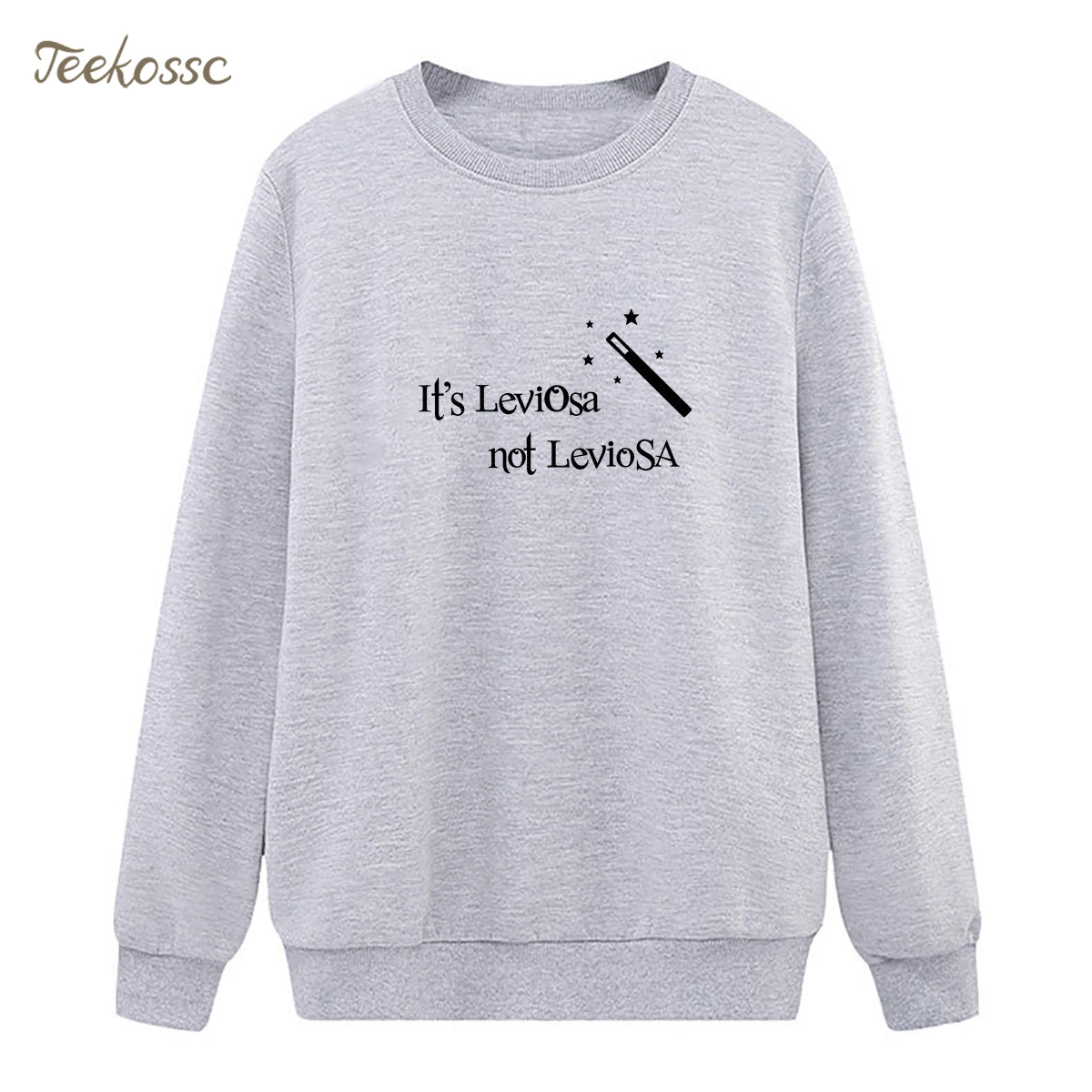 Это Leviosa не толстовка Leviosa Забавный буквенный принт Толстовка зима осень для женщин Lasdies пуловер свободные флис уличная - Цвет: Gray 1