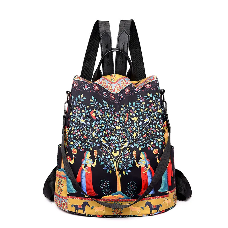 

Женский рюкзак с рисунком слона, Большой Вместительный рюкзак из Оксфорда, Простая Дорожная сумка на плечо для женщин, 2019