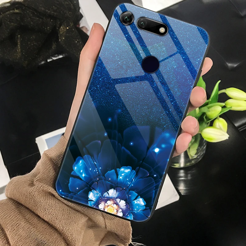 Чехол для Huawei Honor View 20 V20 чехол с рисунком жесткая задняя крышка из закаленного