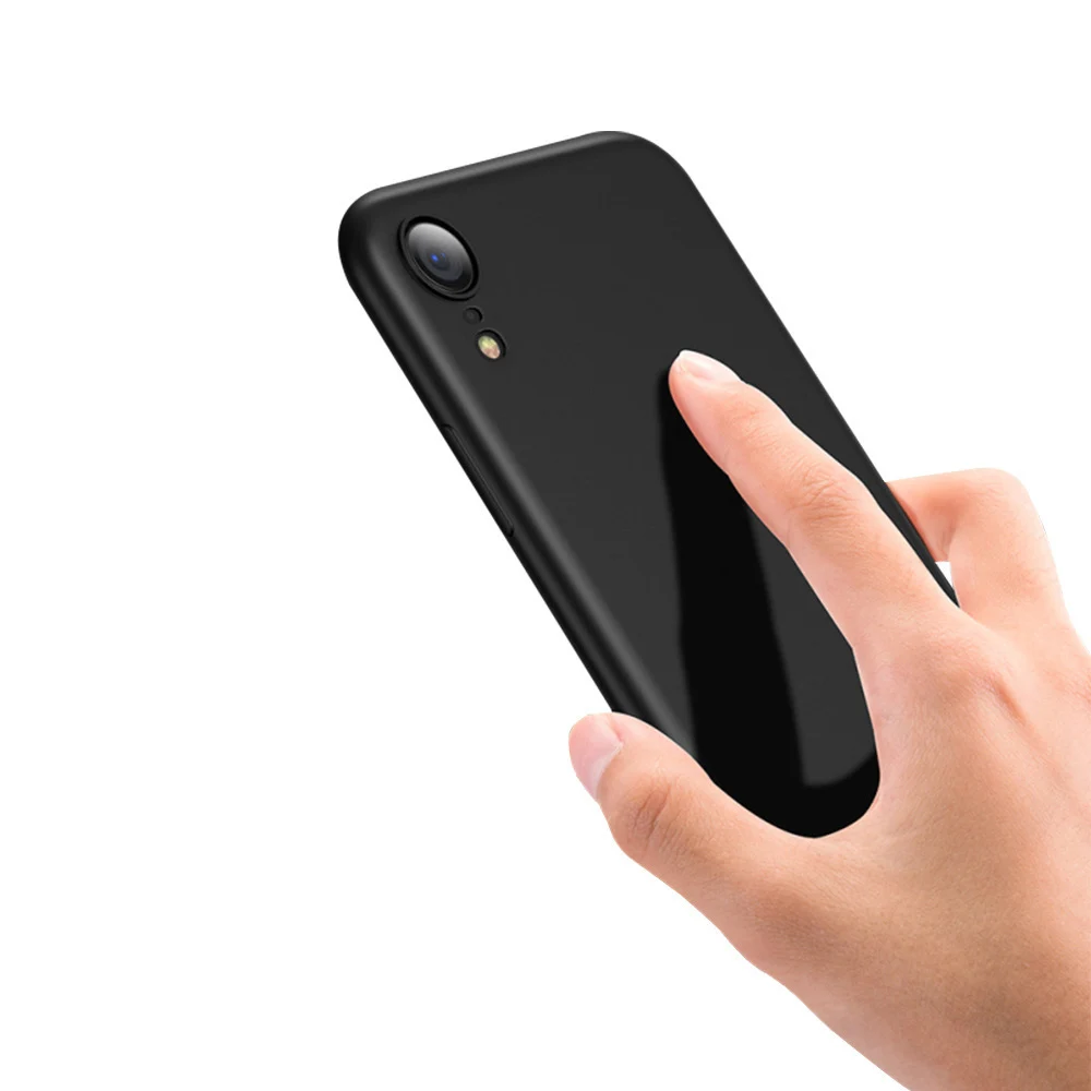 Тонкий мягкий чехол для iPhone 7 8 6 6s Plus жидкий силиконовый простой карамельный цвет X