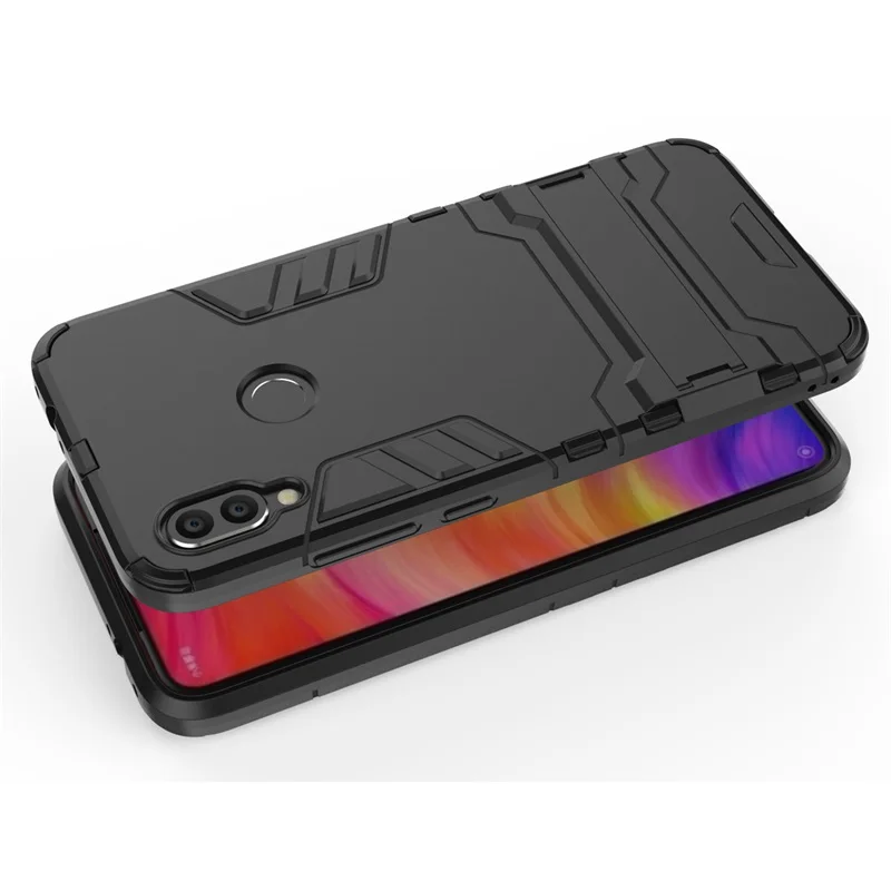 

PC+Silicone Shock Proof Iron Man Kickstand Case Cover Shell Coque Funda for xiaomi Mi A2 Lite Redmi S2 7 6 Pro Note 5 6 Pro 7