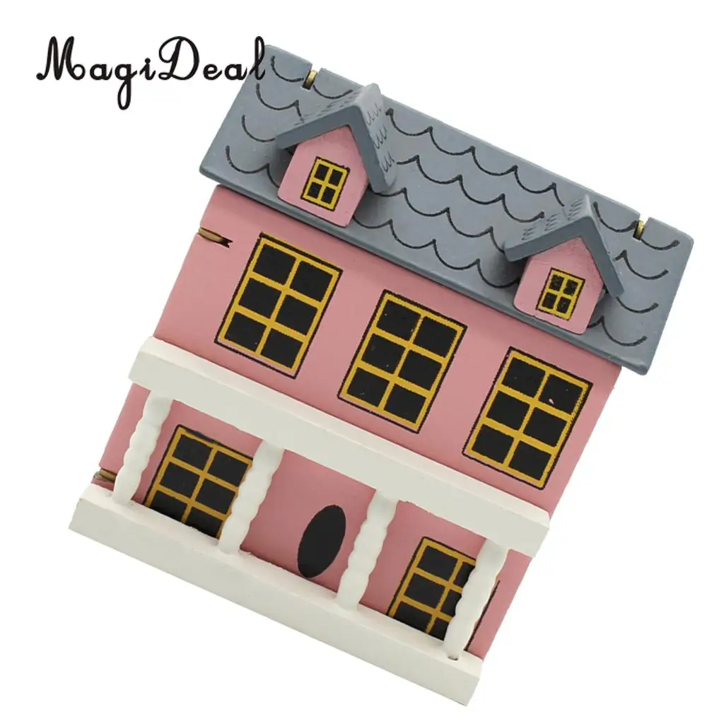MagiDeal 1/12 масштаб мини кукольный домик миниатюрные Villla деревянный Модель для