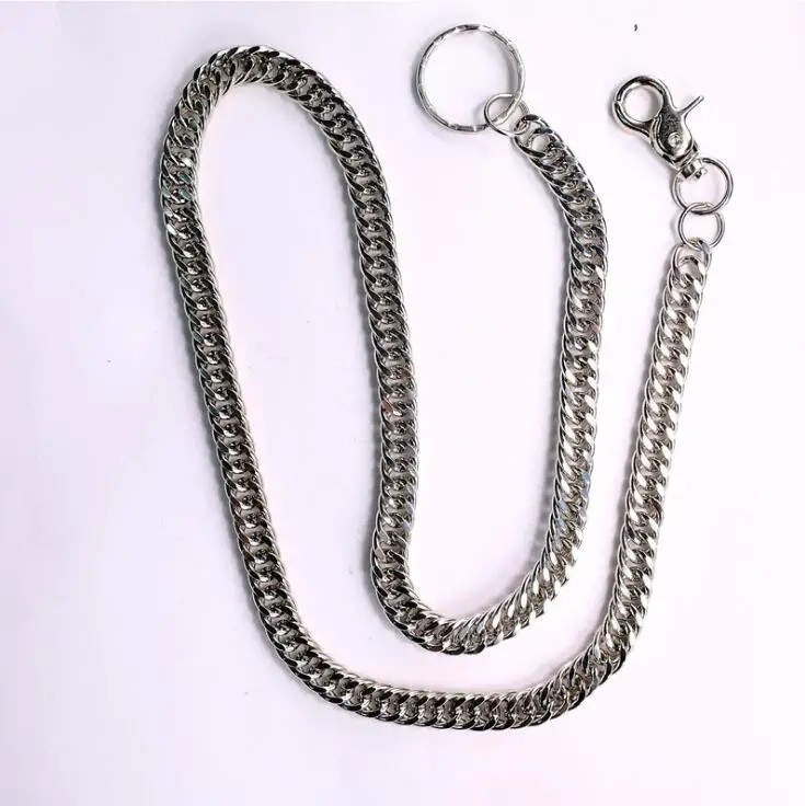 Hip-hop punk style pure metal double woven chain casual wild pants | Украшения и аксессуары