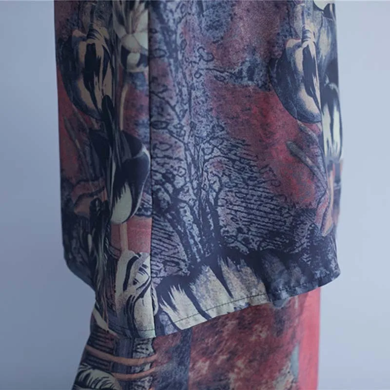 Plus Size Women 2 Sets Vintage Summer Shirt Dress Cotton Loose Long Blouse Ladies Casual Big Pants Suit 5XL 2019 |