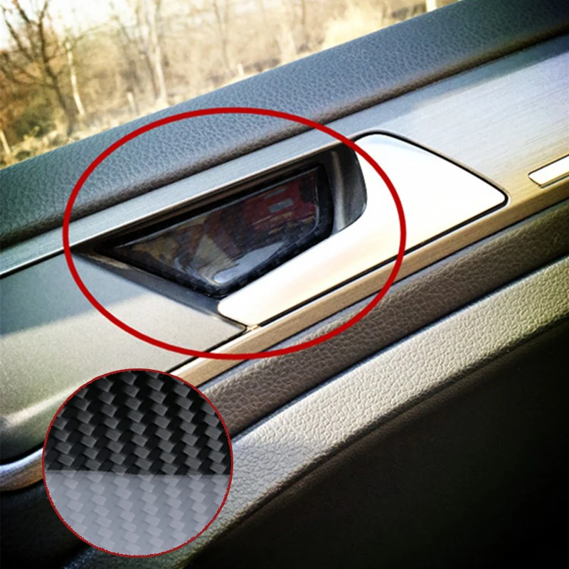 Автомобильные наклейки MCrea рама дверной ручки чаши карбоновая крышка Стайлинг