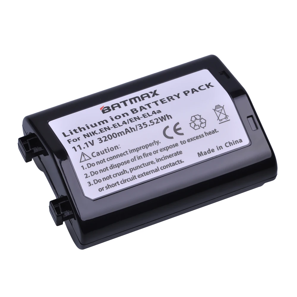 1Pc 3200mAh EN-EL4 EN EL4 EN-EL4a ENEL4a Camera Battery Bateria Akku for Nikon D2H D2Hs D2X D2Xs D3 D3S F6 MH-21 Cameras |
