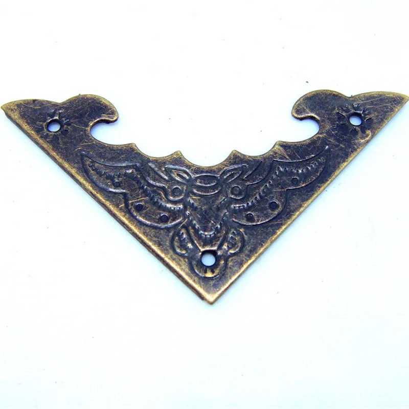 50 шт. 40 мм длина стороны антикварные деревянные угол летучей мыши наклейки