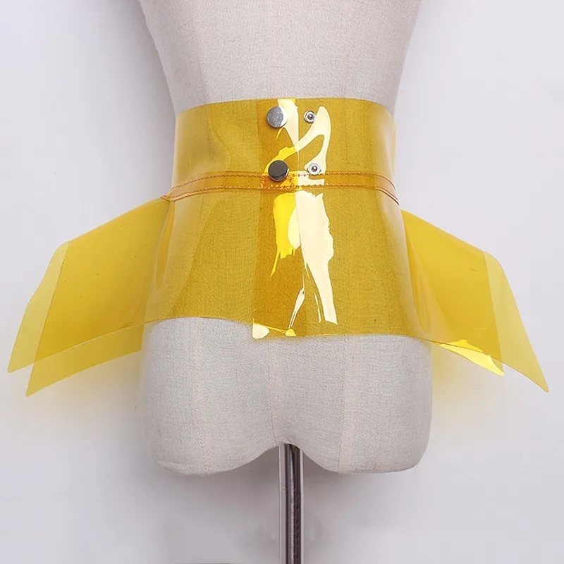 CHICEVER Belts For Women PVC Transparent Fashion With Buttons Irregular Female Belt Accessories 2018 Casual Tide New | Аксессуары для