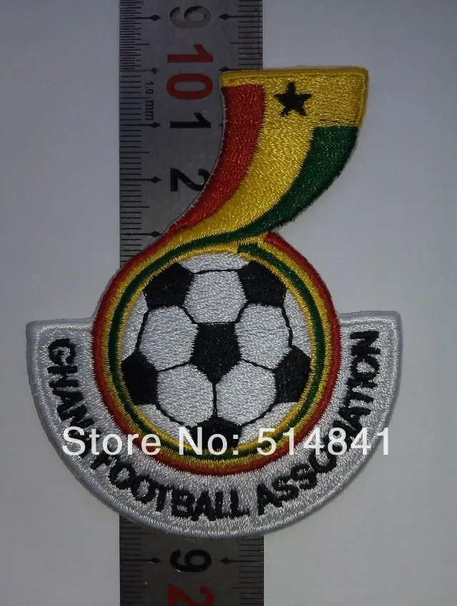 free shipping!New!2014 Brazil World Cup Ghana national logo Computer embroidery mark Fans badge charms fabric Cloth patches | Дом и сад