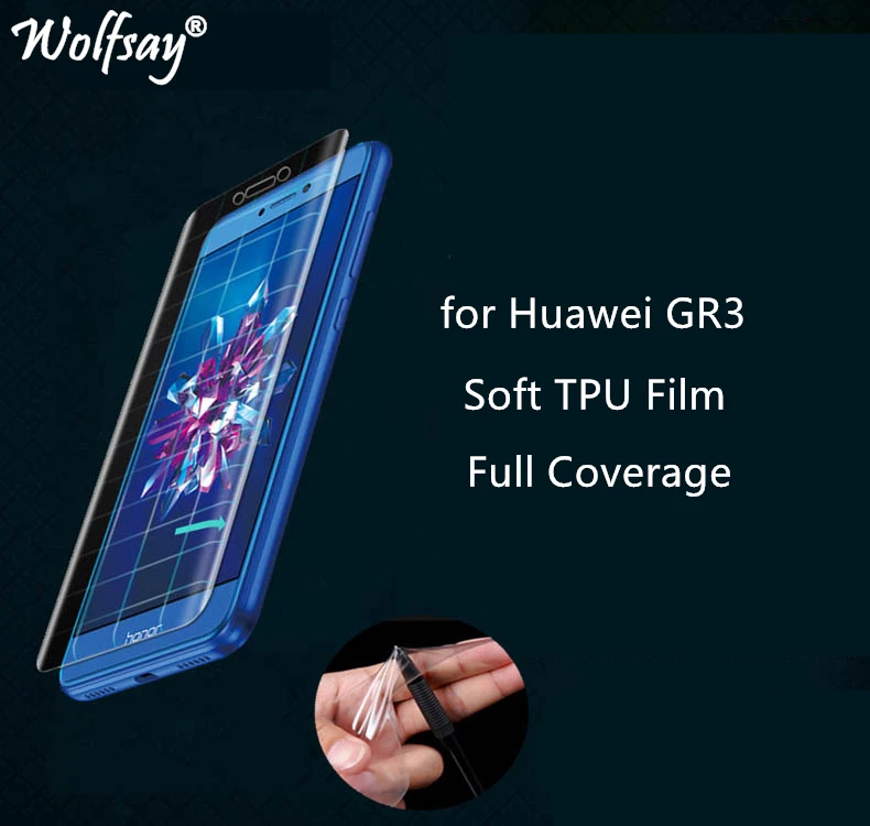 Защитная пленка для экрана Wolfsay huawei GR3 Nano прозрачная из мягкого ТПУ (не закаленное
