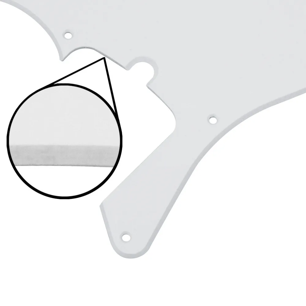 FLEOR Bass Pickguard Pick Guard Scratch Plate White 1Ply &amp Винты для 4 струнных бас гитарных аксессуаров |