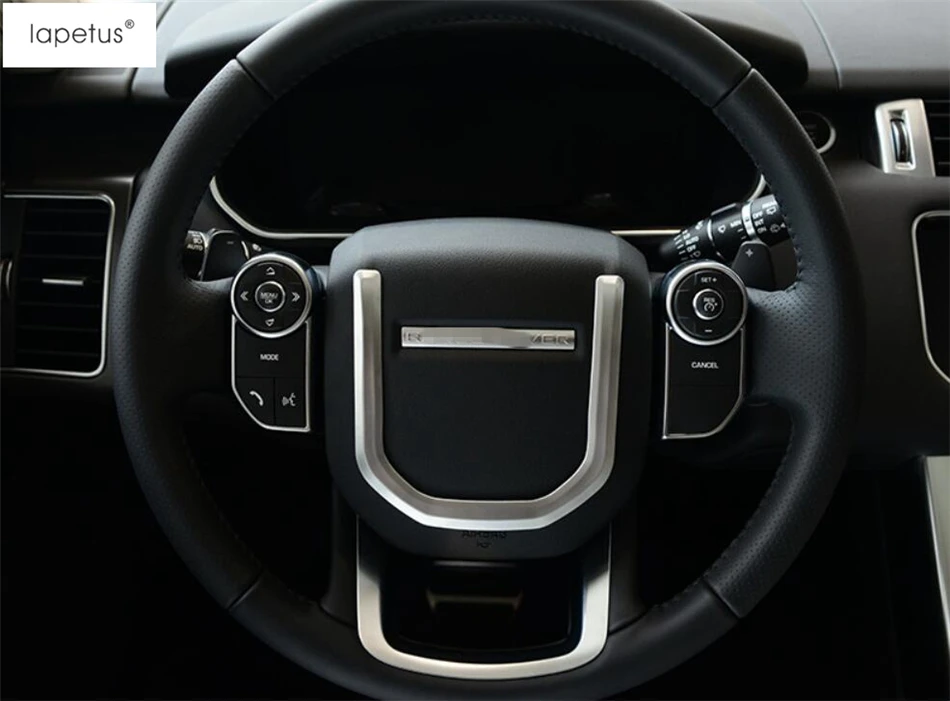 

Lapetus Accessories For Land Rover Range Rover Velar 2018 - 2021 ABS Steering Wheel Shape Decoration Strip Molding Cover Trim