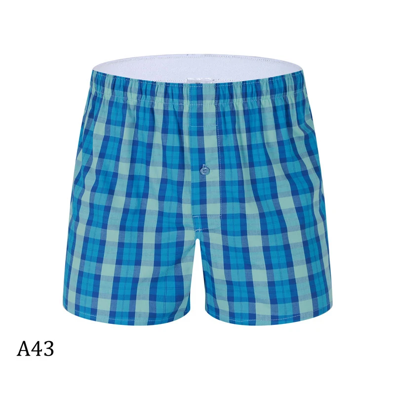 2017 New Underwear Men Cueca Boxer Sexy Masculina Mens Underwear Plaid Boxers Shorts Comfortable Cotton Underpants 7pcs/Lot