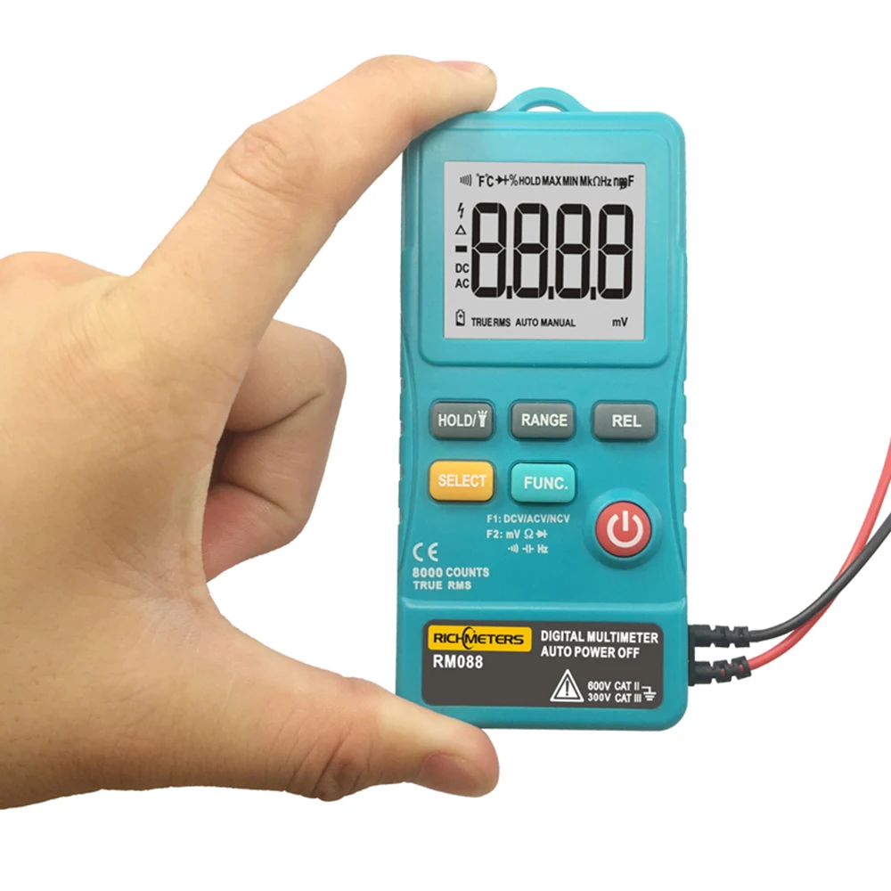 Цифровой мультиметр RICHMETERS RM088 цифровой 8000 отсчетов мини линейная частота истинно