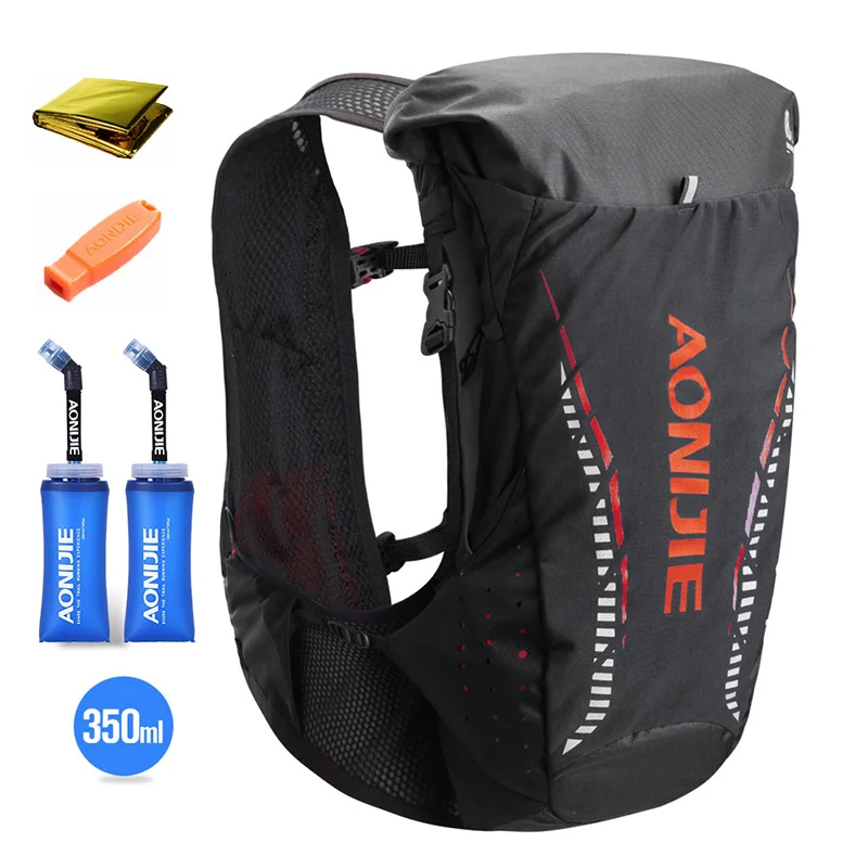 Black Red Set B AONIJIE уличный спортивная сумка Trail бег рюкзак легкий гидратации жилет для 2 LWater мочевого пузыря пеший Туризм Кемпинг марафон - Цвет: Black Red Set B