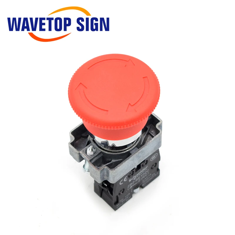 

WaveTopSign Emergency Stop Button NC Rated Current 10A AC15 240V-3A for CO2 Laser Engraving Cutting Machine