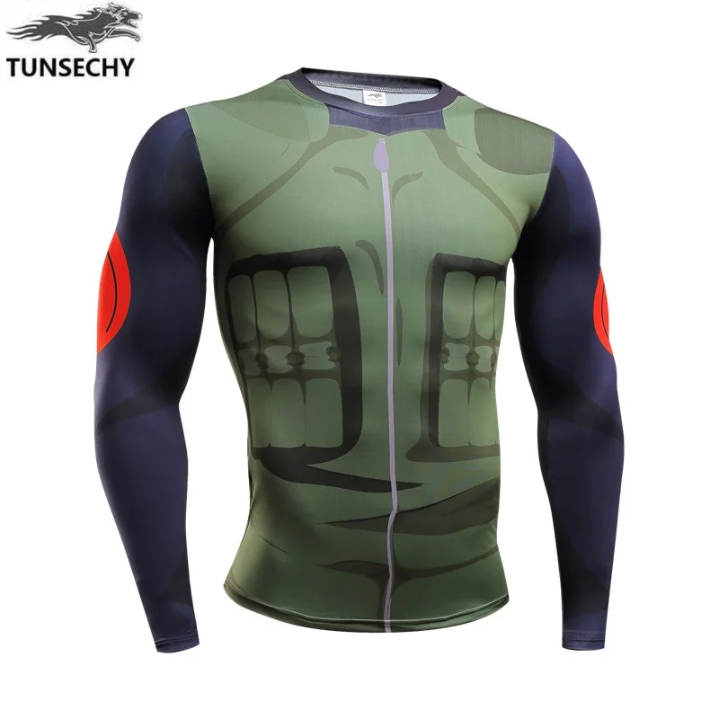 Новая популярная футболка с длинными рукавами изображением Аниме Наруто флага