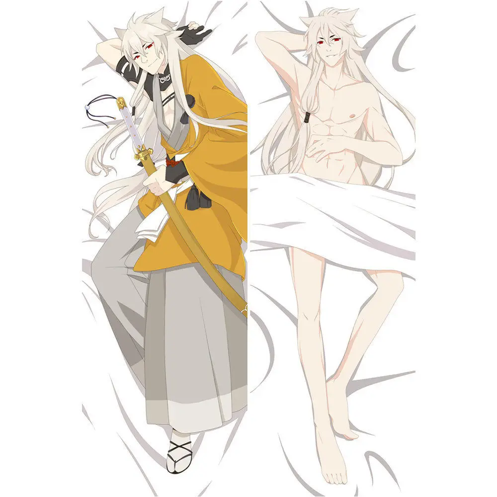 Amellor Аниме игра Touken Ranbu онлайн дакимакура Чехол наволочки cool Mikazuki в натуральную величину обнимающий тело Чехол gitfs - Цвет: 4