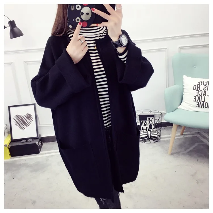 2017 Женская Винтаж Кардиганы для женщин тонкий трикотаж основной свитер женский