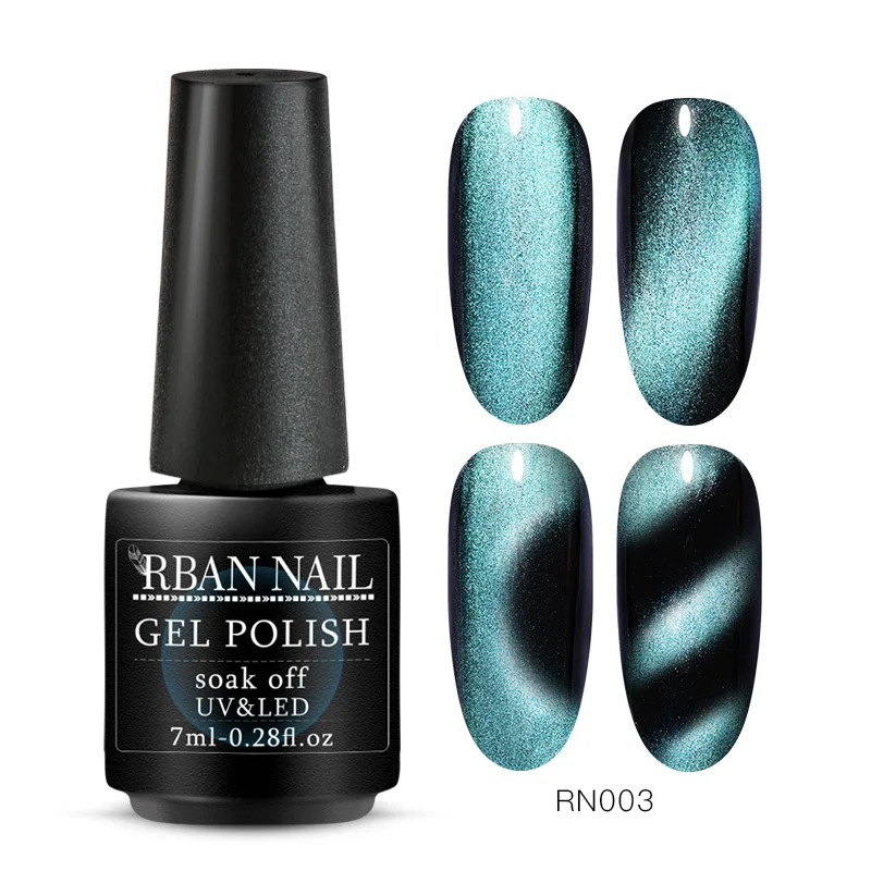S05043 RBAN NAIL 5D/7D Хамелеон для использования с магнитом кошачий глаз Гель-лак для ногтей замачиваемый Гель-лак долговечный лазерный Сияющий УФ светодиодный лак для ногтей - Цвет: S05043