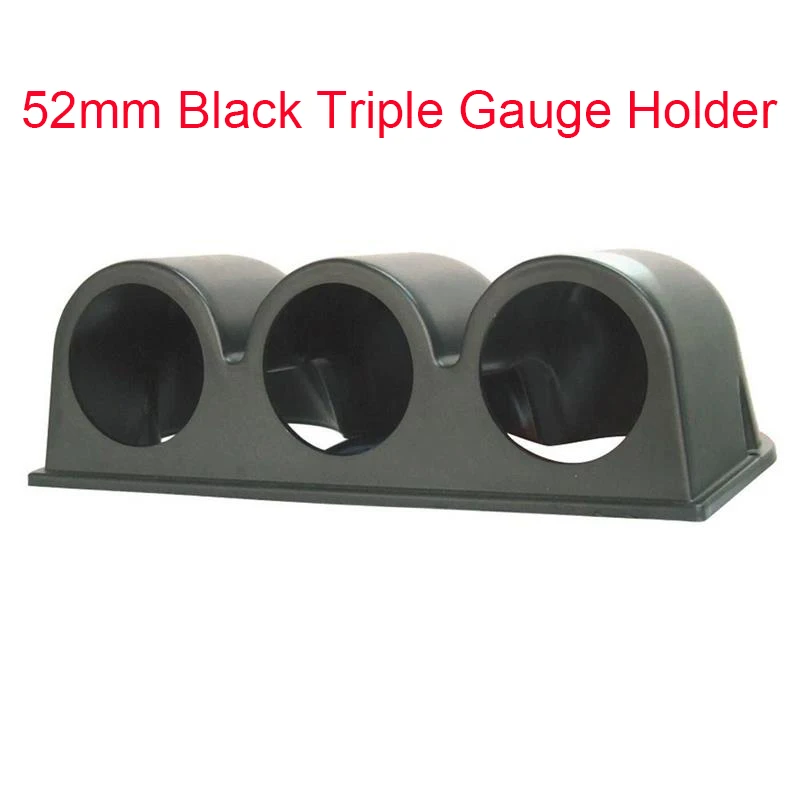 Triple Gauge Holder Манометр буст бар psi/вакуум/Температура воды/Температура масла/давление масла/вольтметр/тахометр об/мин Автомобильный манометр+ манометр держатель tacometro цифровой - Color: Triple Gauge Holder