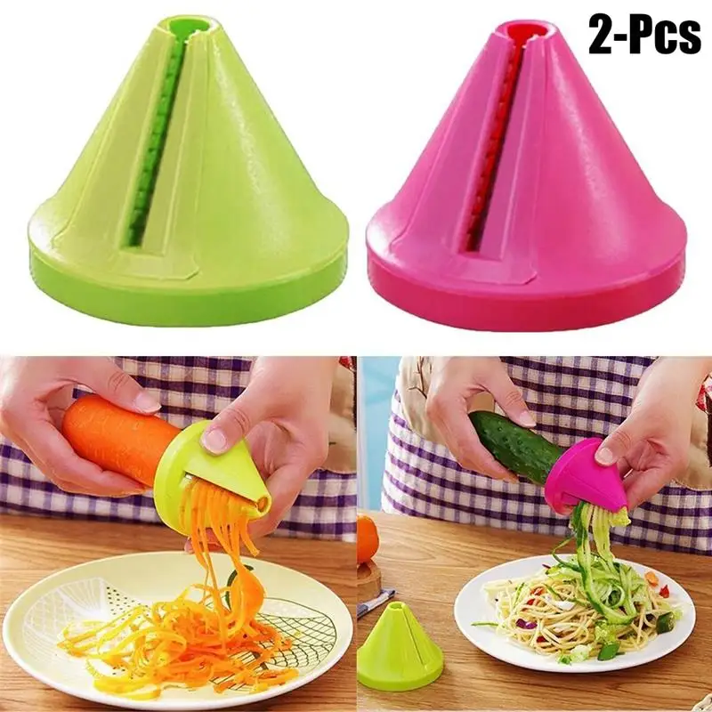 NEW Vegetable Fruit Spiral Shred Process Device Cutter Slicer Peeler Kitchen Tool Spiralizer Graters Gadget | Дом и сад