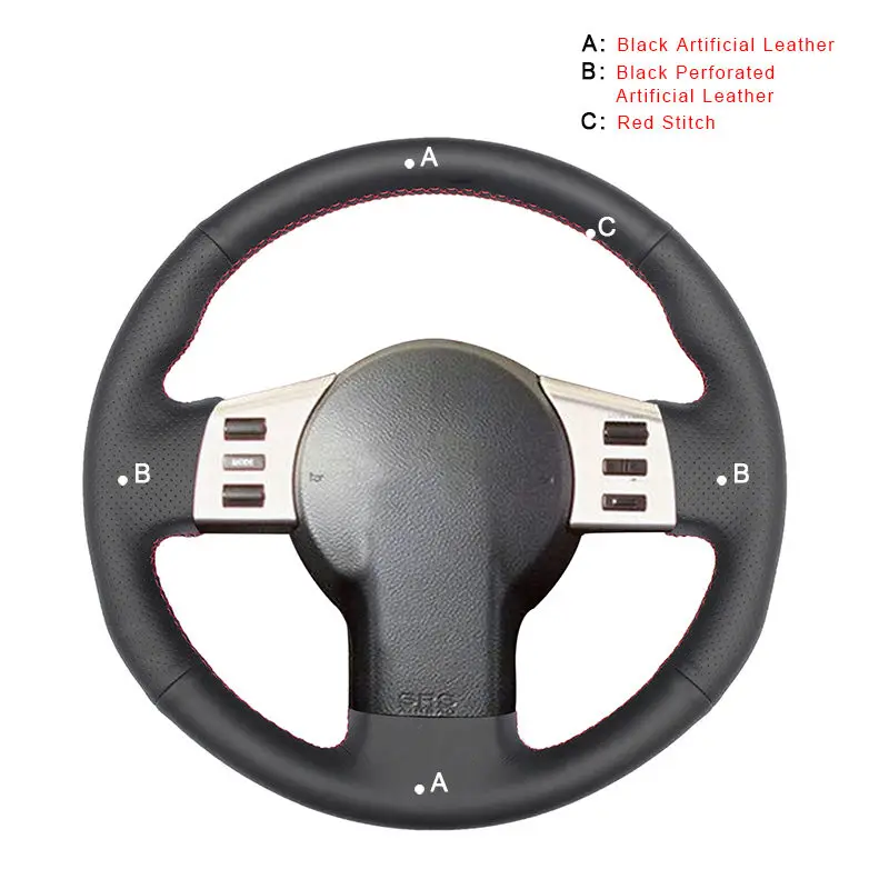 Artificial Leather Автомобильная Оплетка на руль для Infiniti FX FX35 FX45 2003-2008 Nissan 350Z 2003-2009 Авто кожаные чехлы для автомобиля - Название цвета: Artificial Leather