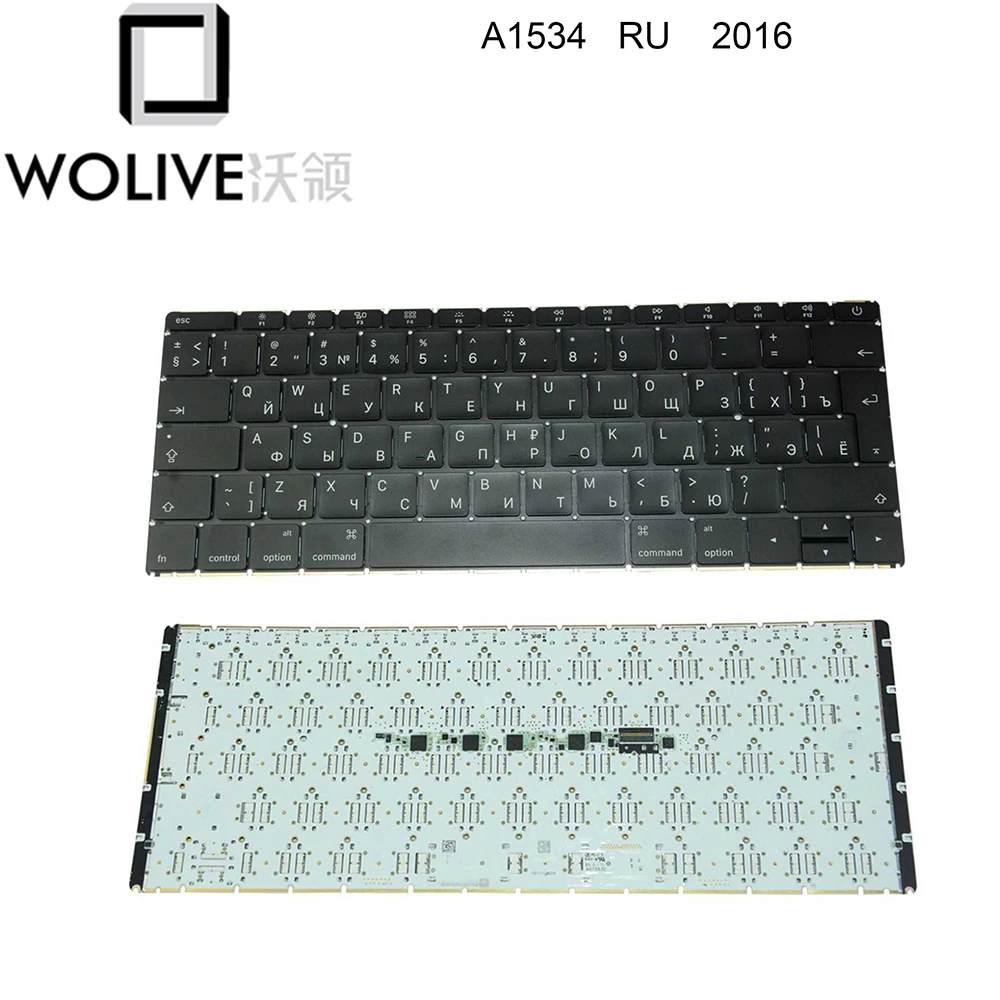 Wolive настоящая русская клавиатура для MacBook Retina 12 &quotA1534 RU Клавиатура 2016 | Компьютеры