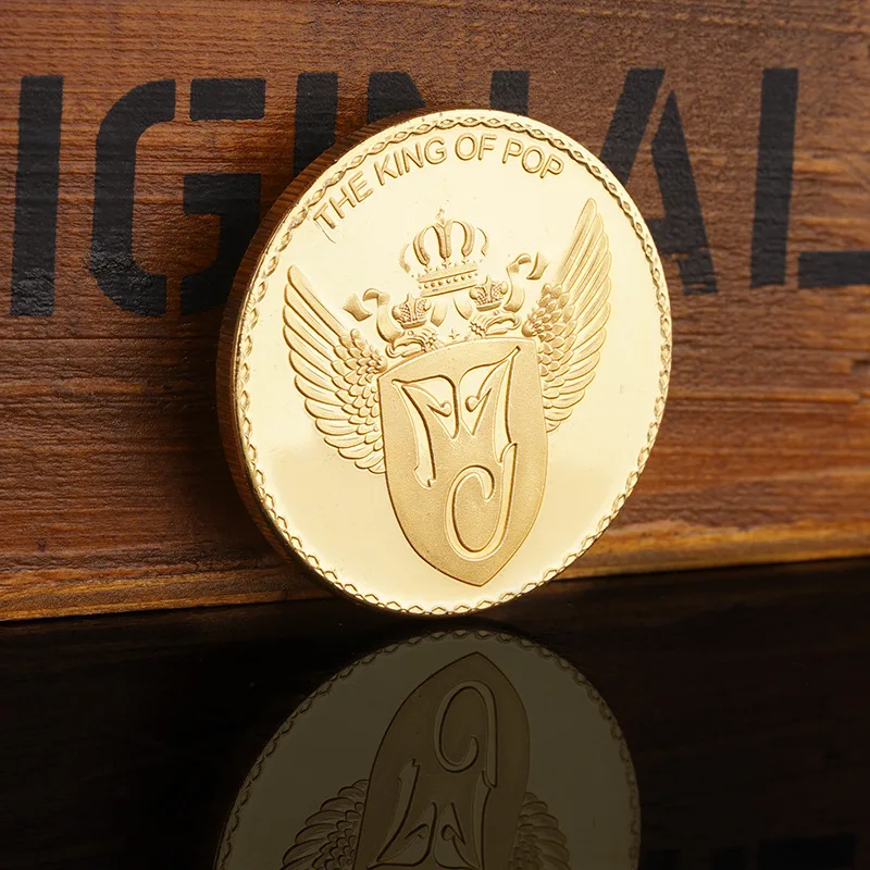 PIKAALAFAN American Michael Jackson Gold Plated Coin Metal Badges Commemorative Collecting COINS | Игрушки и хобби