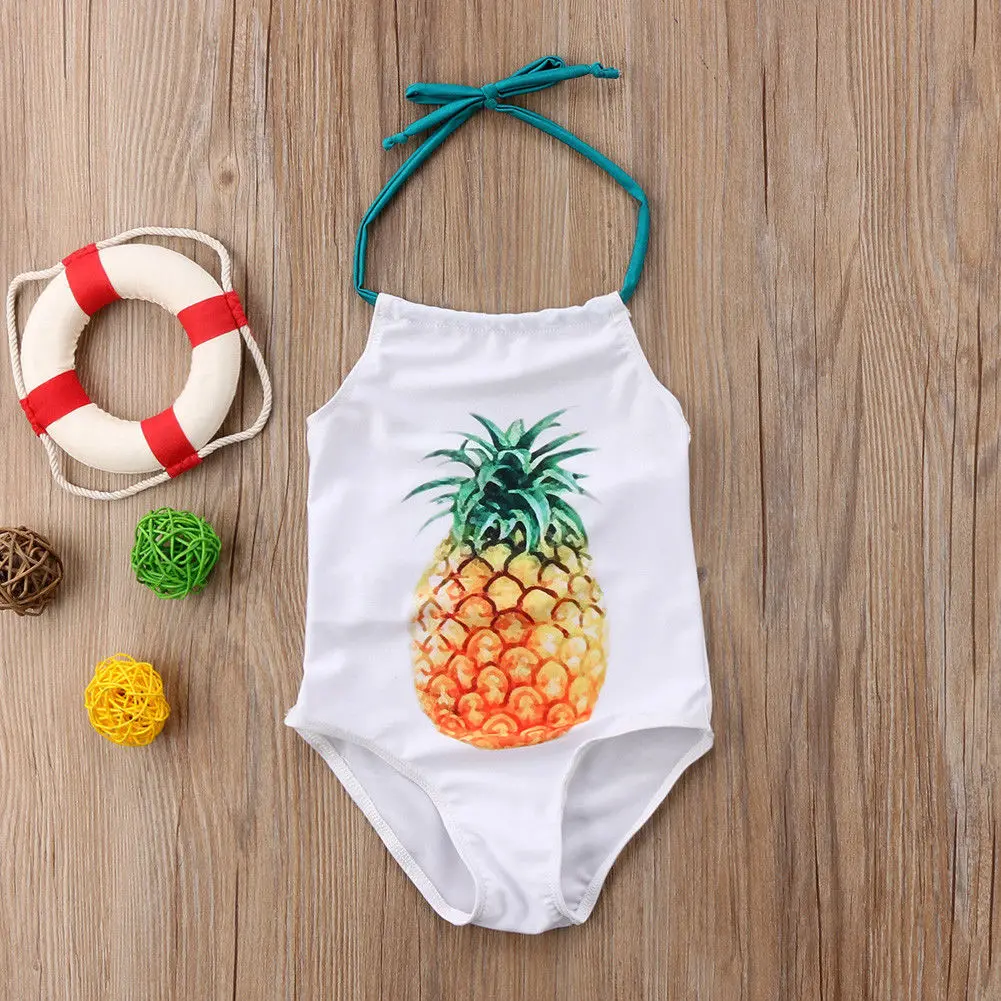 Купальники для маленьких девочек 2018 новые Клубничные купальные костюмы ананас