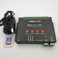 t 8000a ttl iridescence controller 8 port iridescence controller full color controller programmable sd card