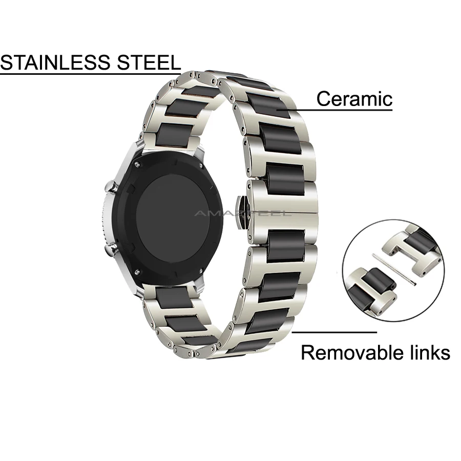 Керамический металлический ремешок из нержавеющей стали для часов huawei GT браслет