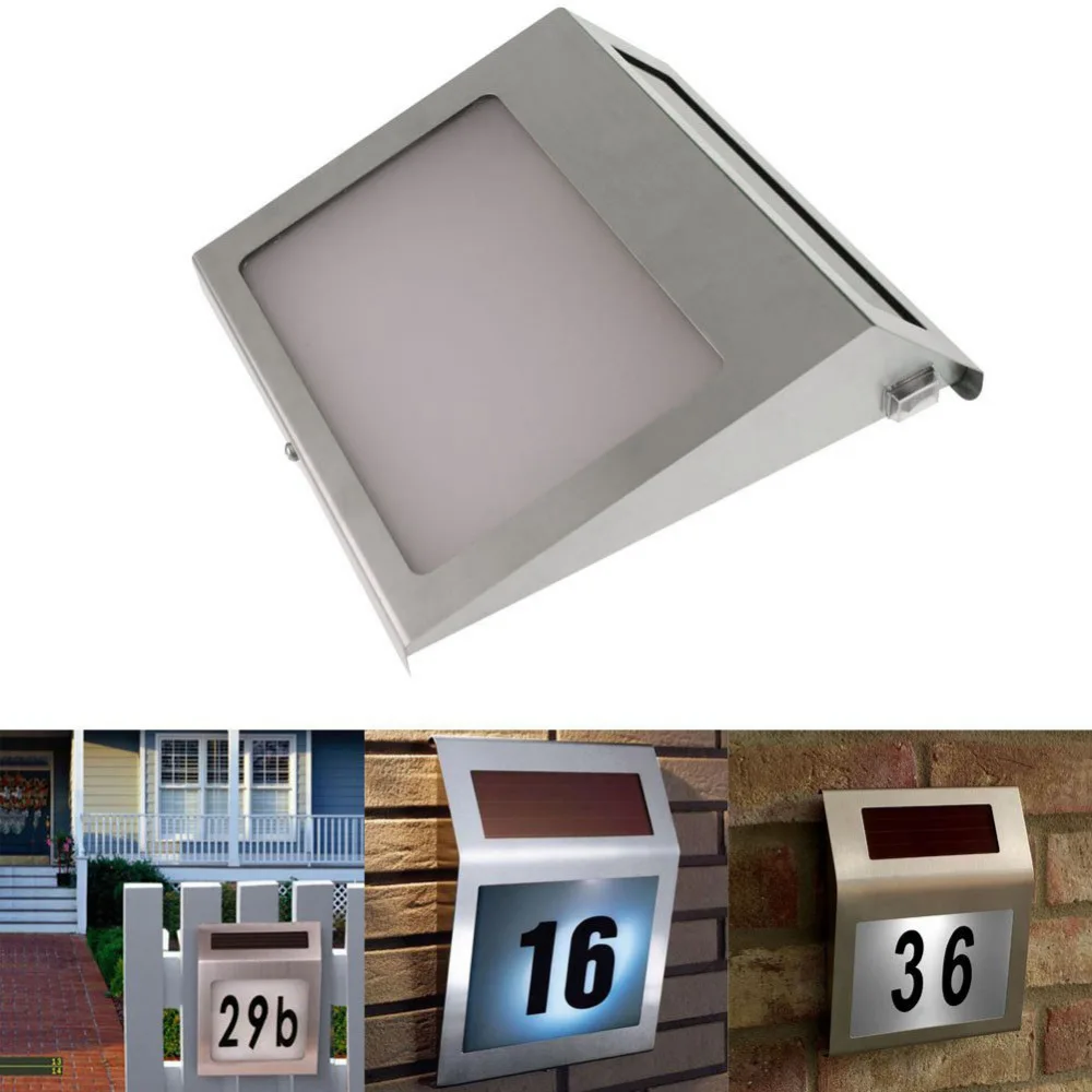 Светодиодный светильник на солнечной батарее с цифрами буквенно цифровая лампа